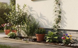 Landscape around a house
