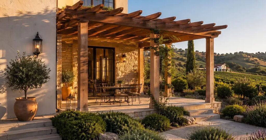 Custom patio and pergola design by Ataman Studio
