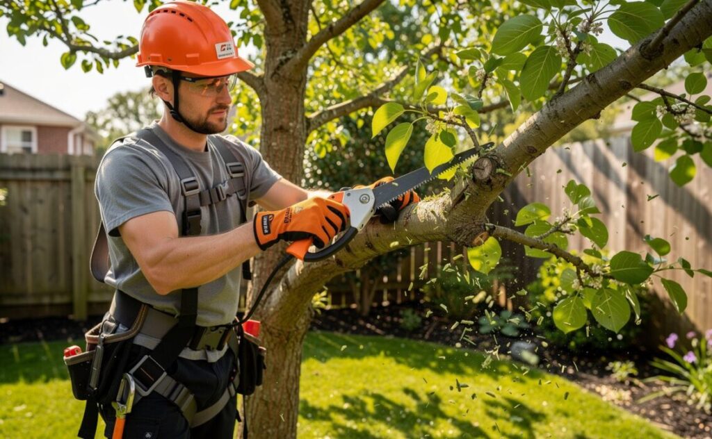 person working in a garden