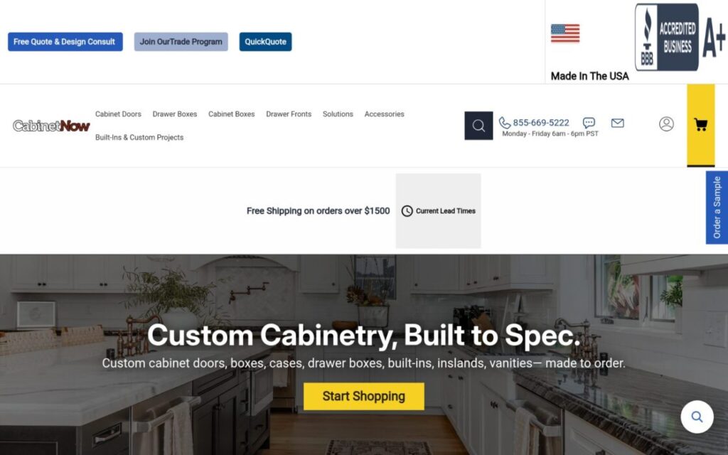 CabinetNow website