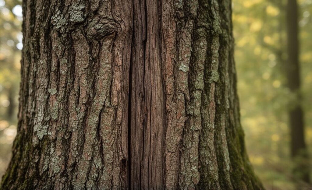 Vertical Split in Tree Trunk