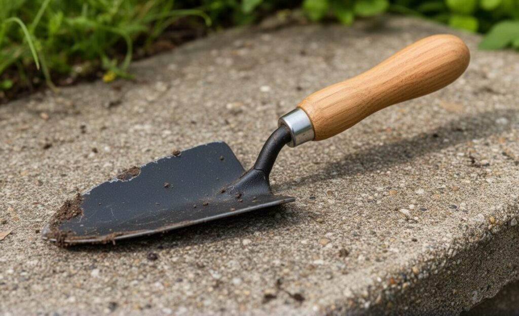 dirty garden tool