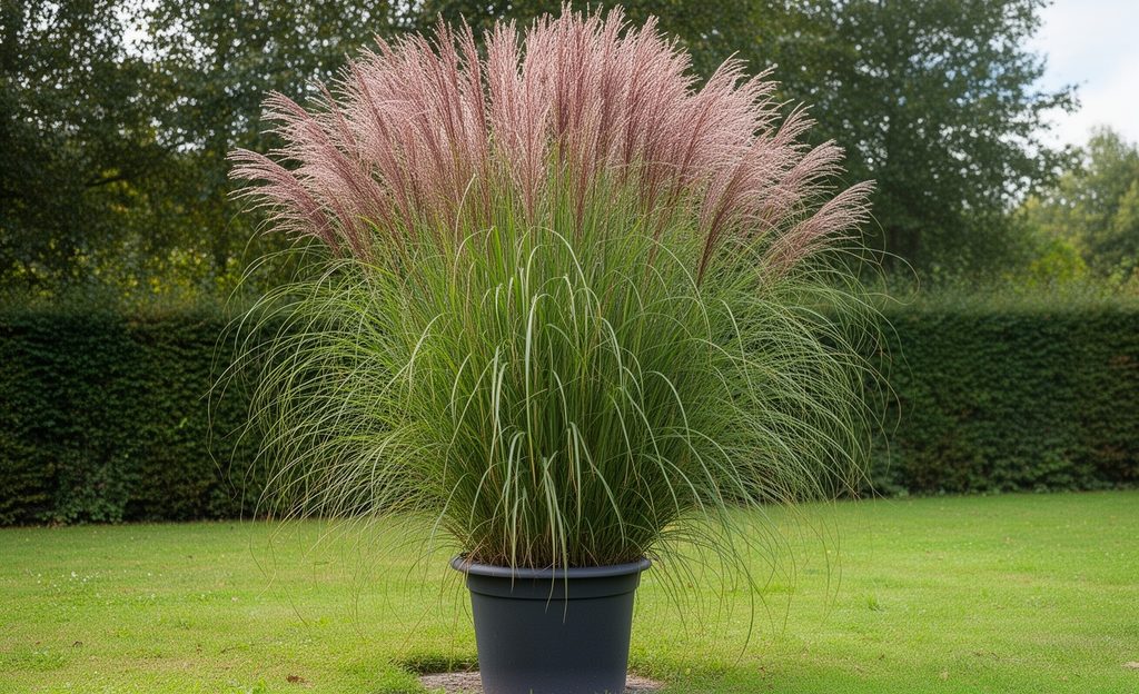 Miscanthus Grass in a pot