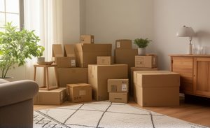 boxes in a room