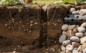 Drainage in the soil